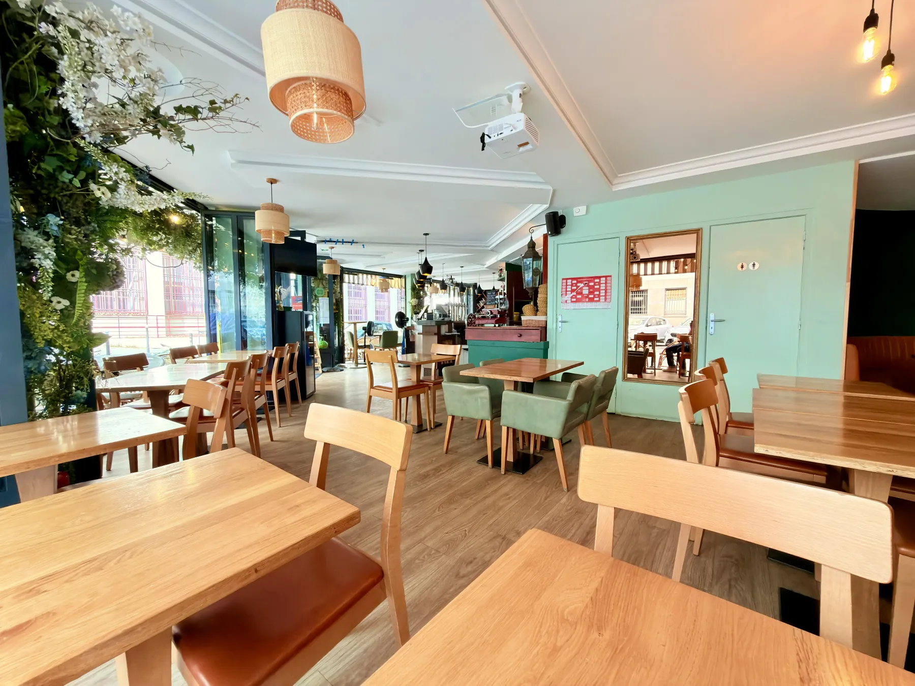 The brasserie's dining room
