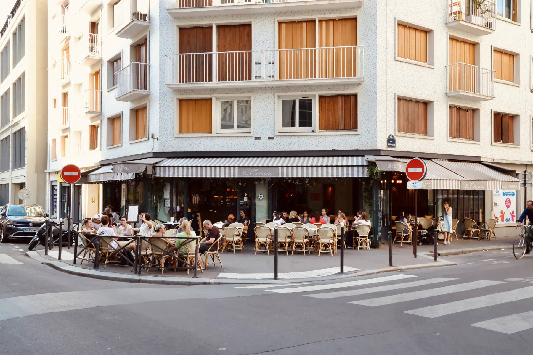 The brasserie's terrace